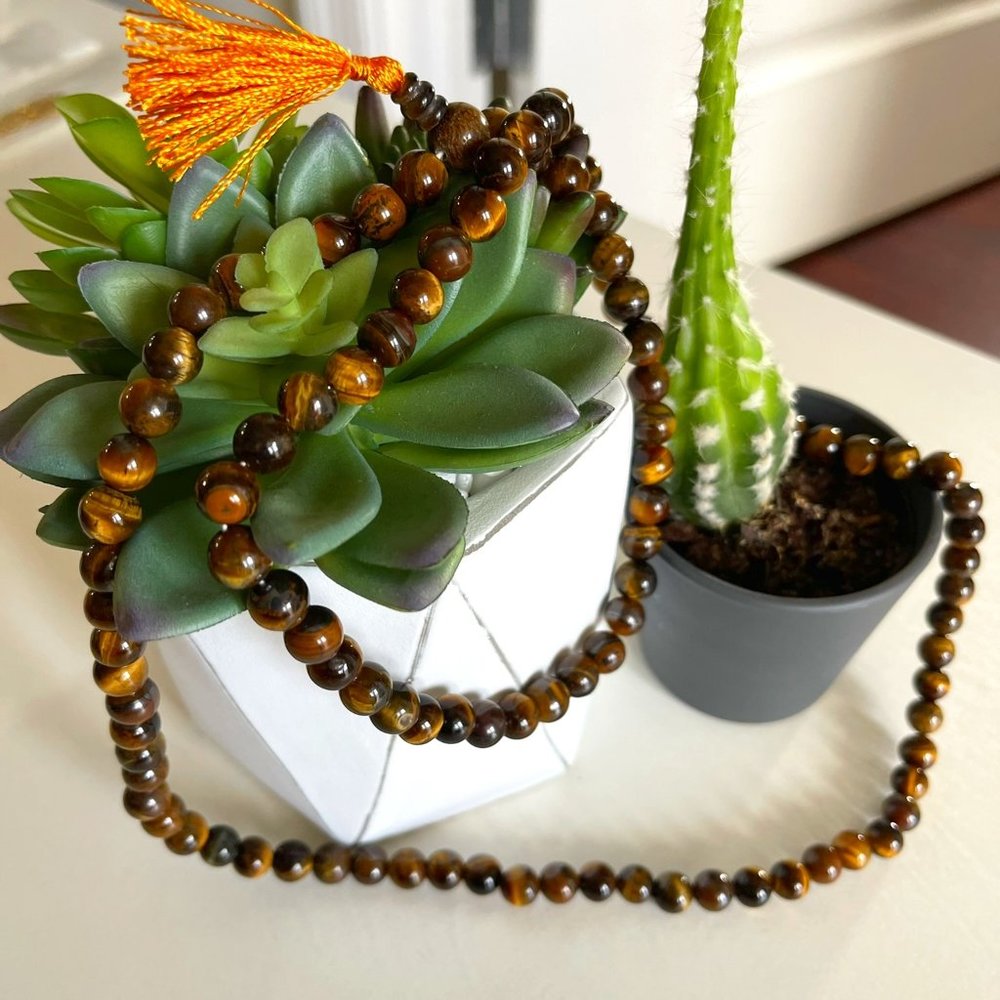 Authentic 108 Tiger Stone Mala/Necklace
